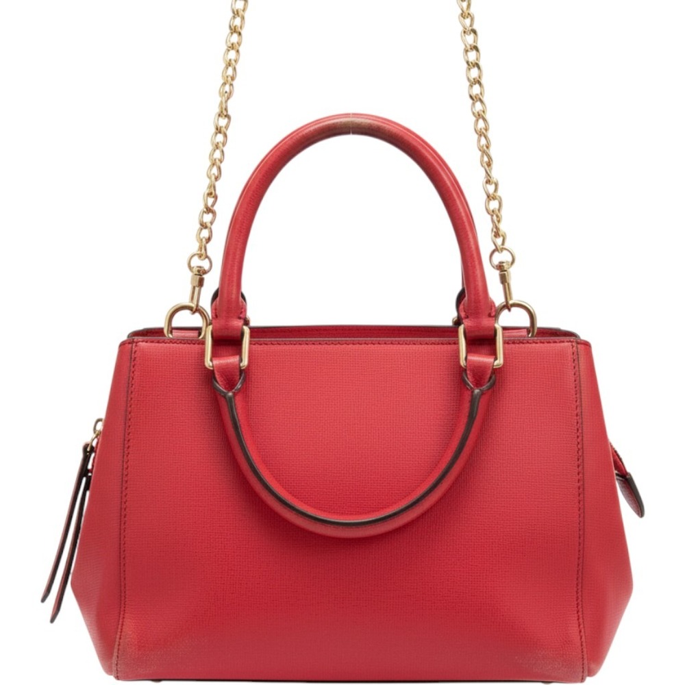 Dooney & Bourke Patterson Saffiano Leather Small Karin Satchel Red Crossbody Bag